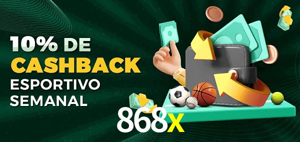 10% de bônus de cashback na 868x